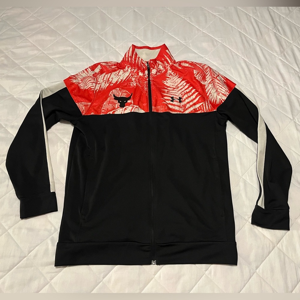 Under Armour x Project Rock Aloha Camo Lightweight Fitted Zip Up Track Jacket M